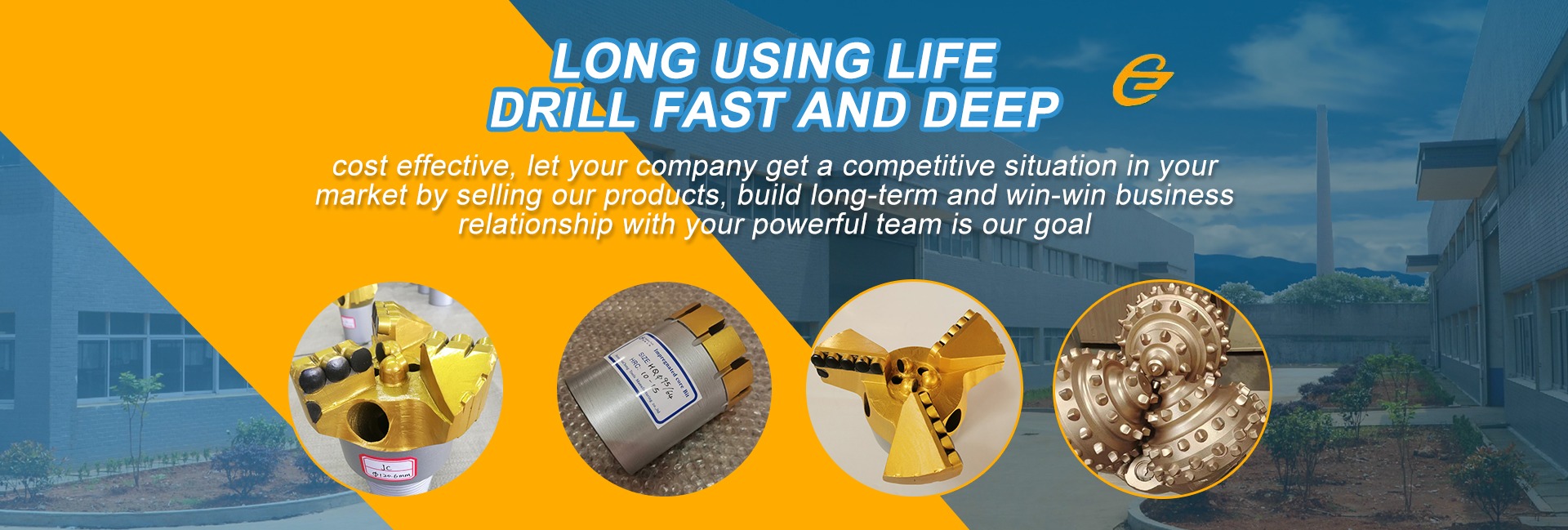 Diamond core drill bits with long service life and high drilling efficiency
